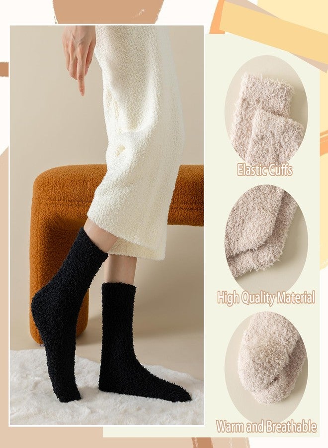 Clothclose Fuzzy Socks For Women, Womens Fuzzy Slipper Sock Super Soft Microfiber Fluffy Cozy Winter Warm Fluffy Crew Socks - Image 4
